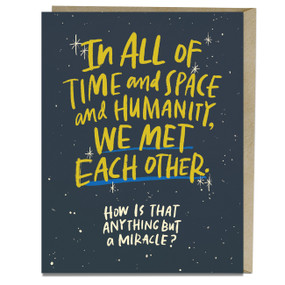 Met Each Other Miracle Card by Em & Friends, 9781642442694