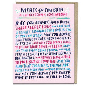 Wishes For You Both Wedding Card by Em & Friends, 9781642443110
