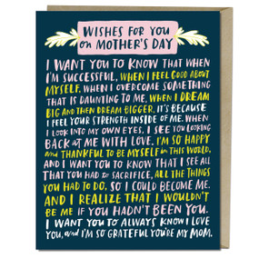 Wishes For You Mother's Day Card by Em & Friends, 9781642443127