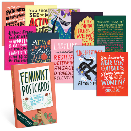 Feminist Postcard Book, 20 Postcards (2 Each 10 Styles) by Em & Friends, Emily McDowell, 9781642446340