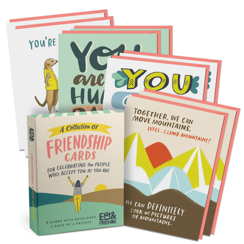 Friendship and Encouragement Cards, Box of 8 Assorted by Em & Friends, 9781642449303