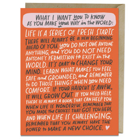 Make Your Way in the World Encouragement Card by Em & Friends, 9781642449693