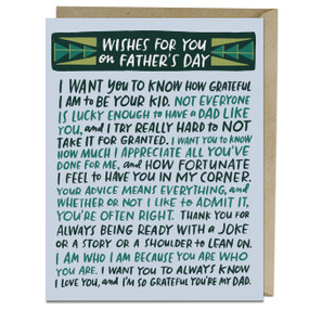 Wishes For You Father's Day Card by Em & Friends, 9781642449730
