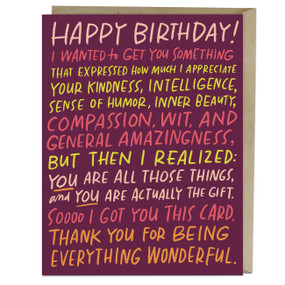 Everything Wonderful Birthday Card by Em & Friends, 9781642462449