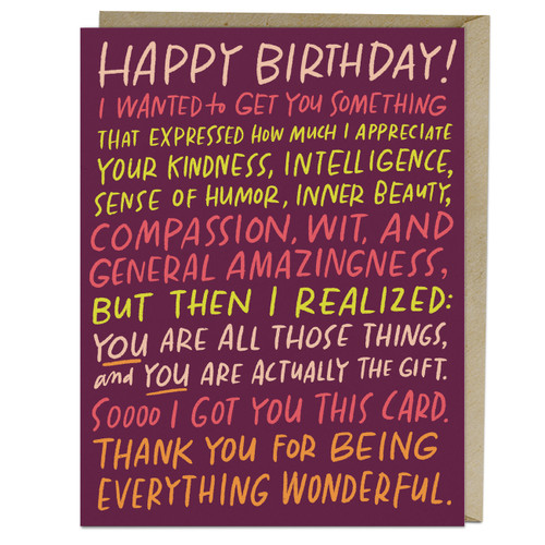 Everything Wonderful Birthday Card by Em & Friends, 9781642462449