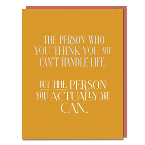 The Person You Actually Are Encouragement Card by Em & Friends, 9781642463439