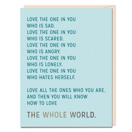 Love The One in You Encouragement Card by Em & Friends, 9781642463491