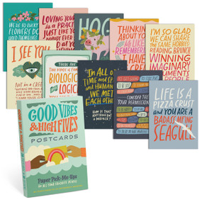 Good Vibes & High Fives Postcard Book by Em & Friends, 9781642463231