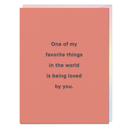 Favorite Things In The World Loved By You Card by Em & Friends, 9781642463033
