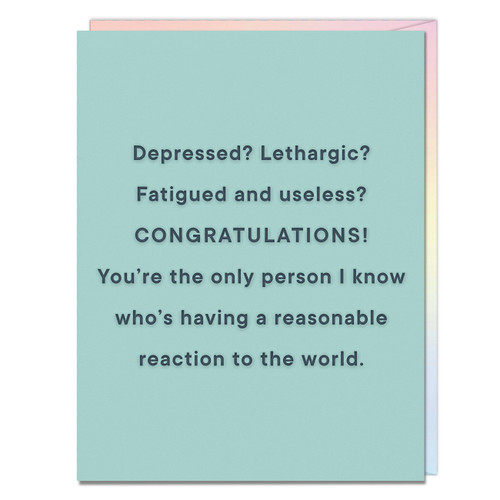 Reaction to the World Encouragement / Friendship Card by Em & Friends, 9781642463118