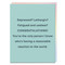 Reaction to the World Encouragement / Friendship Card by Em & Friends, 9781642463118