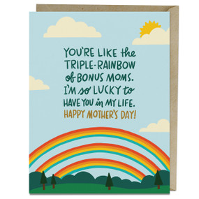 Triple-Rainbow Bonus Mother's Day Card by Em & Friends, 9781642464177