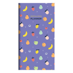 2023-2024 Grape Fruits 2-Year Small Monthly Pocket Planner by TF Publishing, 9781639243228
