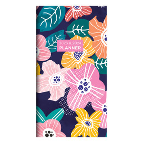 2023-2024 Graphic Flowers 2-Year Small Monthly Pocket Planner by TF Publishing, 9781639243235