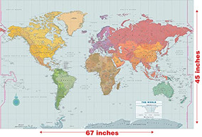 LAMINATED MAP WORLD by , 9781441336804