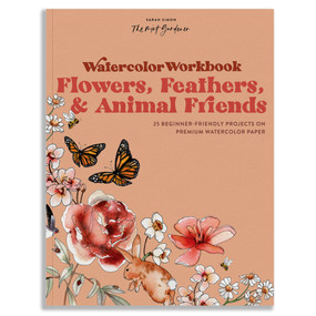 Watercolor Workbook: Flowers, Feathers, and Animal Friends (25 Beginner-Friendly Projects on Premium Watercolor Paper) by Sarah Simon, Paige Tate & Co., 9781950968893