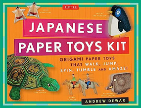 Japanese Paper Toys Kit (Origami Paper Toys that Walk, Jump, Spin, Tumble and Amaze!) by Andrew Dewar, Kostya Vints, 9780804846325