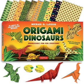 Origami Dinosaurs Kit (Prehistoric Fun for Everyone!: Kit Includes 2 Origami Books, 20 Fun Projects and 98 Origami Papers) by Michael G. LaFosse, 9780804847056