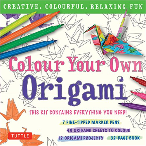 Colour Your Own Origami Kit by Tuttle Studio, 9780804848411