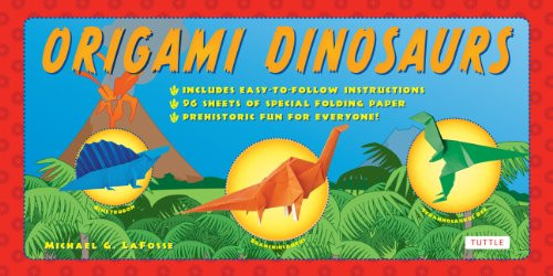 Origami Dinosaurs Kit (Includes 2 Origami Books, 20 Fun Projects and 98 Origami Paper: Great for Kids and Parents) by Michael G. LaFosse, 9780804839082