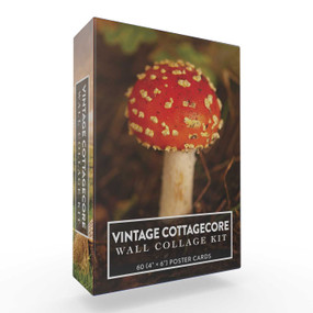 Vintage Cottagecore Wall Collage Kit (60 (4" × 6") Poster Cards) by Adams Media, 9781507220931