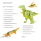 Origami Dinosaurs (Paper block plus 64-page book) by Mari Ono, Hiroaki Takai, 9781800652279
