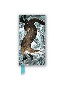 Angela Harding: Fishing Otter (Foiled Slimline Journal) by Flame Tree Studio, 9781804176245