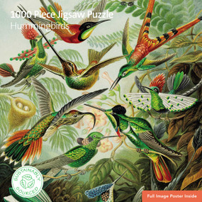 Adult Sustainable Jigsaw Puzzle V&A: Hummingbirds (1000-pieces. Ethical, Sustainable, Earth-friendly) by Flame Tree Studio, 9781804176269