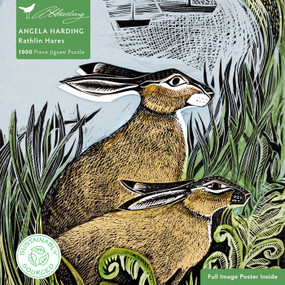 Adult Sustainable Jigsaw Puzzle Angela Harding: Rathlin Hares (1000-pieces. Ethical, Sustainable, Earth-friendly) by Flame Tree Studio, 9781804175576