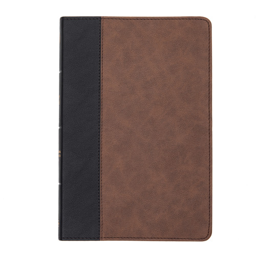 CSB Large Print Thinline Bible, Black/Brown LeatherTouch by CSB Bibles by Holman, 9781087774404