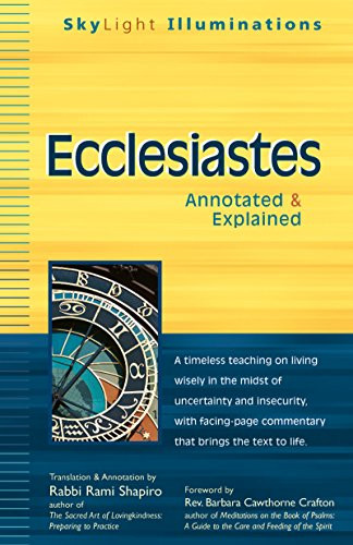 Ecclesiastes (Annotated & Explained) - 9781594732874 by Rabbi Rami Shapiro, Rev. Barbara Cawthorne Crafton, 9781594732874