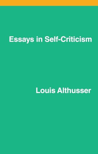Essays on Self-Criticism by Louis Althusser, 9781786632005