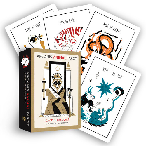Arcanis Animal Tarot (A 78-Card Deck and Guidebook) by David DePasquale, 9781401971595