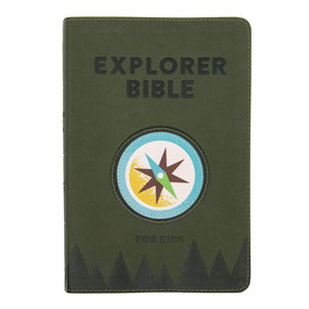 CSB Explorer Bible for Kids, Olive Compass LeatherTouch, Indexed by CSB Bibles by Holman, 9781087765686