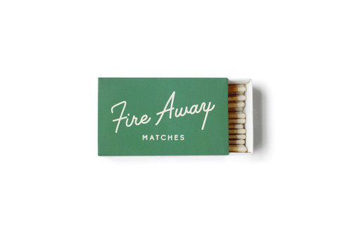 "FIRE AWAY" SAFETY MATCHES IN GREEN BOX (50 COUNT), ACC02