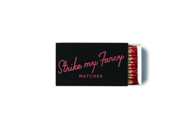 "STRIKE MY FANCY" SAFETY MATCHES IN BLACK BOX (50 COUNT), 647658018607