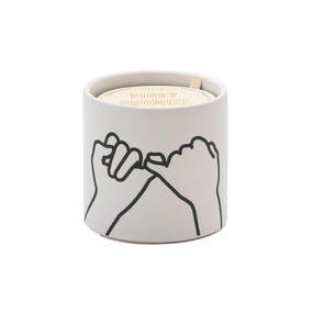 IMPRESSIONS 5.75 OZ WHITE CERAMIC "PINKY PROMISE" - WILD FIG & CEDAR, IM0502
