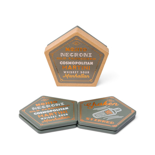 Cocktail Coasters, Set of 4, 840214804830