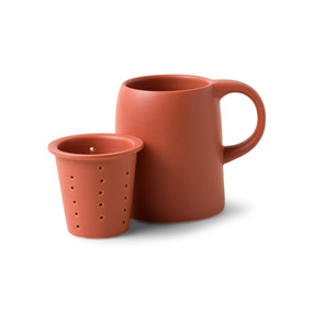 Ceramic Tea Infuser Mug - Terracotta, 11 oz, GCCTI-1600