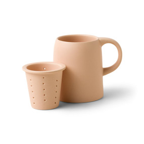 Ceramic Tea Infuser Mug - Dusty Tan Blush, 11 oz, GCCTI-1602