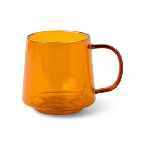 Double Walled Glass Mug - Amber, 12 oz, GCGCM-1101