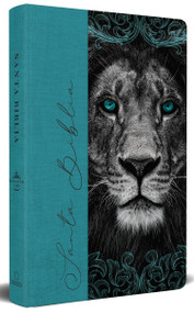 Biblia RVR 1960 letra grande, tamaño manual, tapa dura de tela León aguamarina /  Spanish Bible RVR 1960 Handy Size Large Print Hardcover Cloth Lion A.. by Reina Valera Revisada 1960, 9781644737767