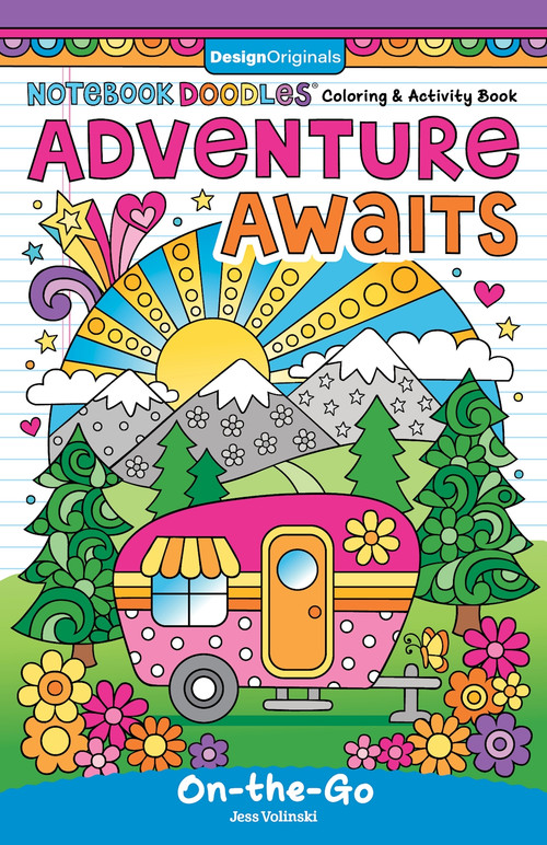 Notebook Doodles Adventure Awaits (Coloring and Activity Book) by Jess Volinski, 9781497206403
