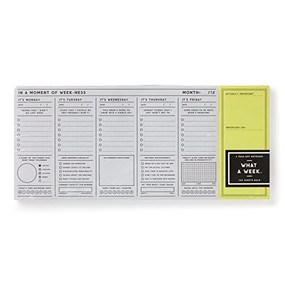 In a Moment of Weekness Weekly Planner Pad by Brass Monkey, Galison, 9780735380134