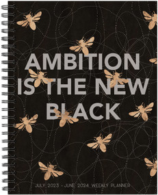 Ambition is the New Black Academic 2023-24 8.5" x 11" Softcover Weekly Planner by Willow Creek Press, 9781549237607