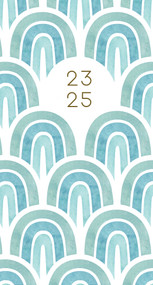 Watercolor Rainbow Academic July 2023 - June 2025 3.5" x 6.5" 2-Year Pocket Planner by Willow Creek Press, 9781549238055