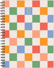 Retro Checkers Academic 2023-24 6.5" x 8.5" Softcover Weekly Planner by Willow Creek Press, 9781549237096
