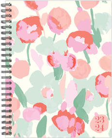 Painted Blossoms Academic 2023-24 8.5" x 11" Softcover Weekly Planner by Willow Creek Press, 9781549238338