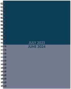 Blue Duotone Academic 2023-24 6.5" x 8.5" Softcover Weekly Planner by Willow Creek Press, 9781549237058