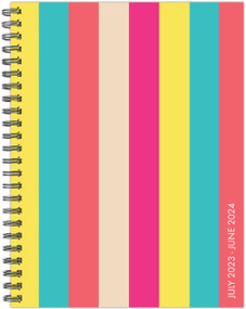 Cabana Stripe Academic 2023-24 6.5" x 8.5" Softcover Weekly Planner by Willow Creek Press, 9781549237065